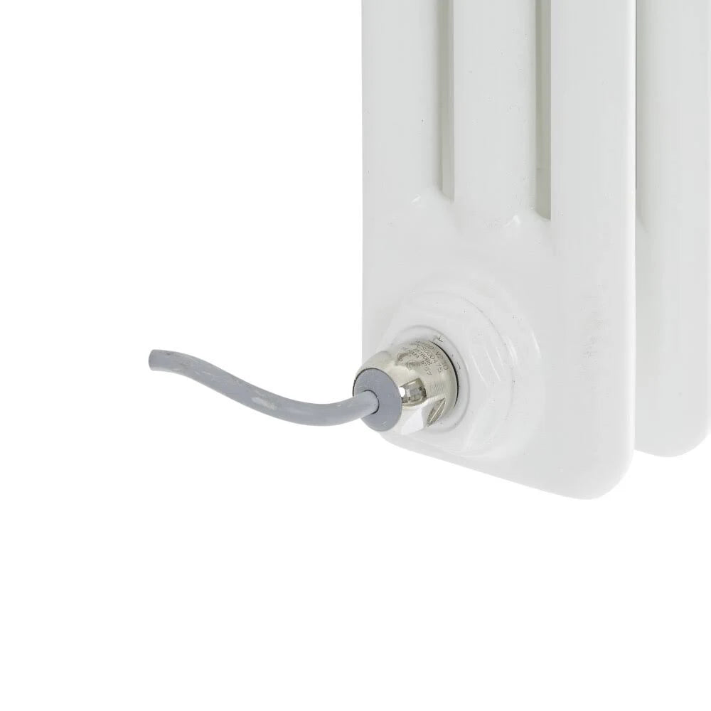 White Horizontal 3-Column Cast-Iron Style Radiator J73645