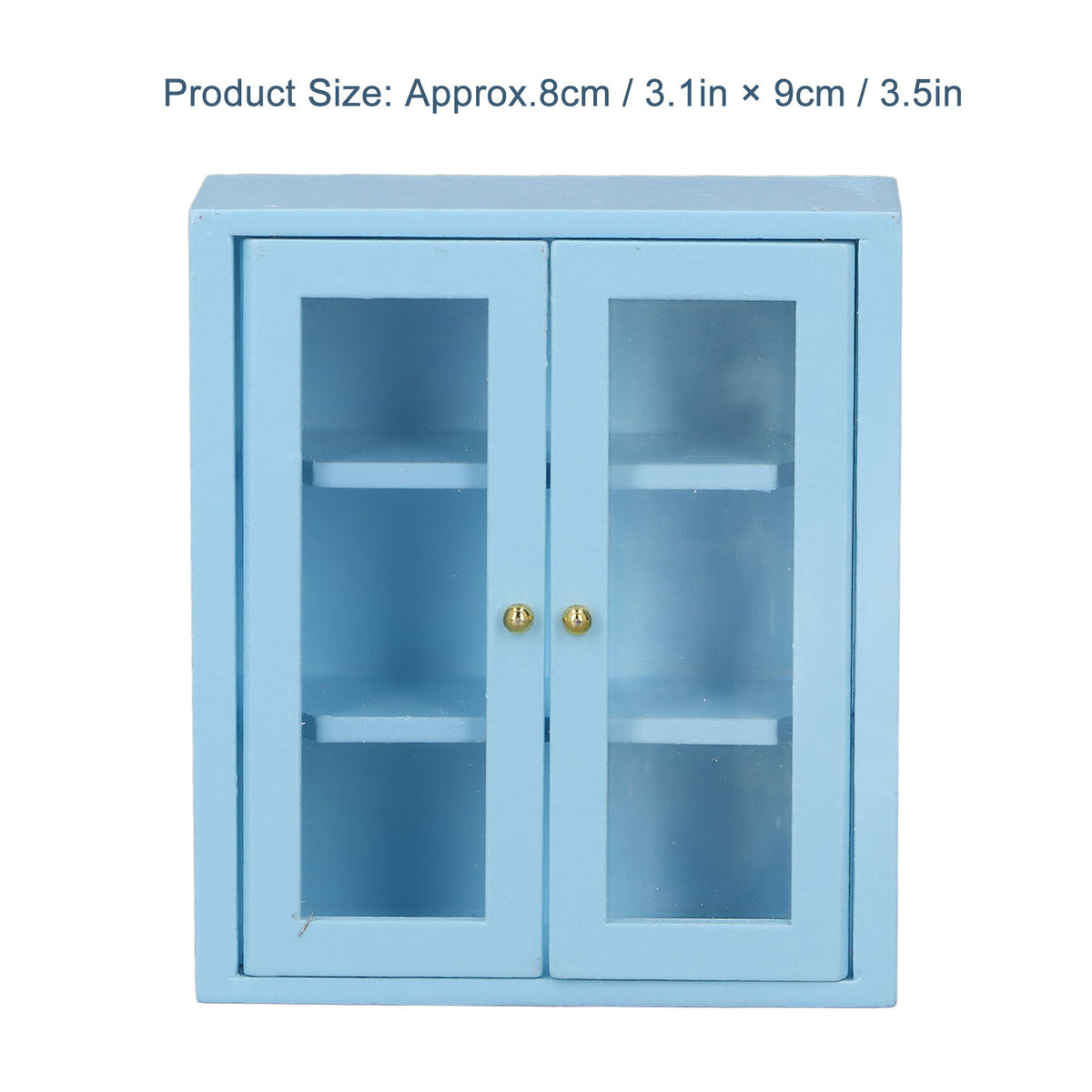 Blue Wooden Dollhouse Wall Cabinet L2137