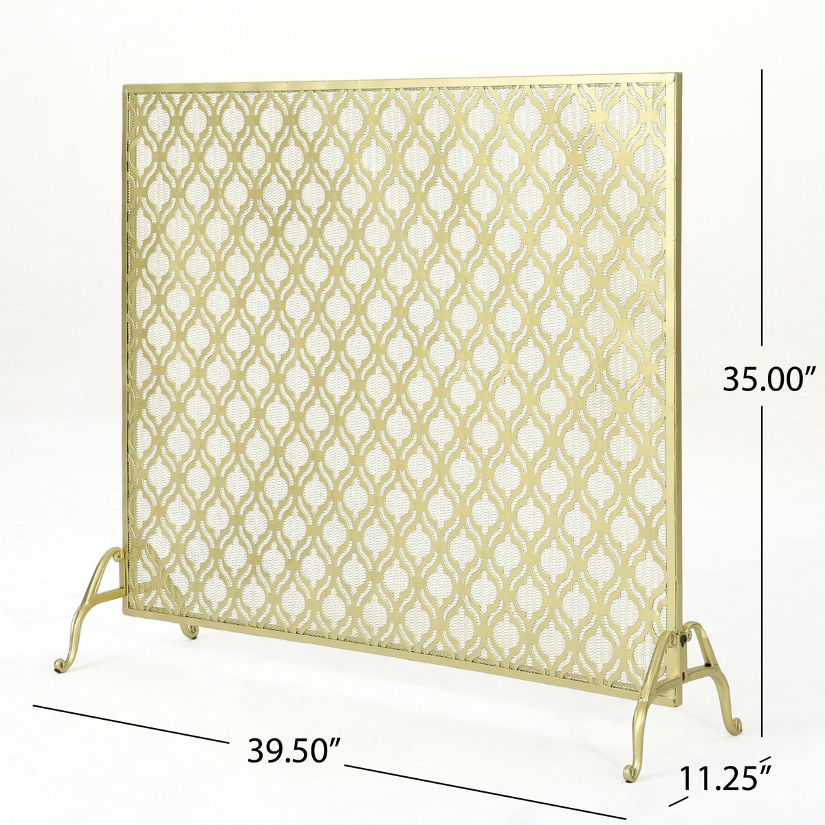 Black Iron Fireplace Screen B347