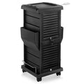 Black Locking Rolling Trolley Cart with Pockets G469814