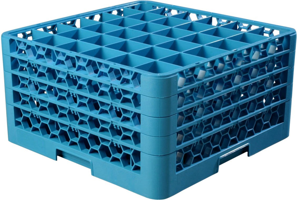 9-Compartment Glass Rack with 3 Extenders, Blue, Pack of 2 Q84076
