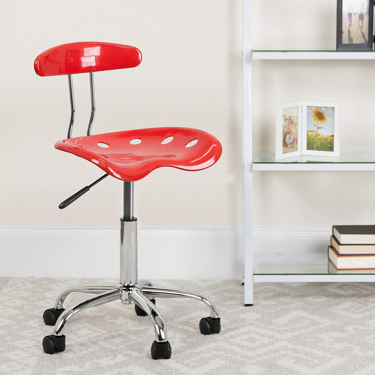 Black and Chrome Drafting Stool with Tractor Seat Pack of 2 O838