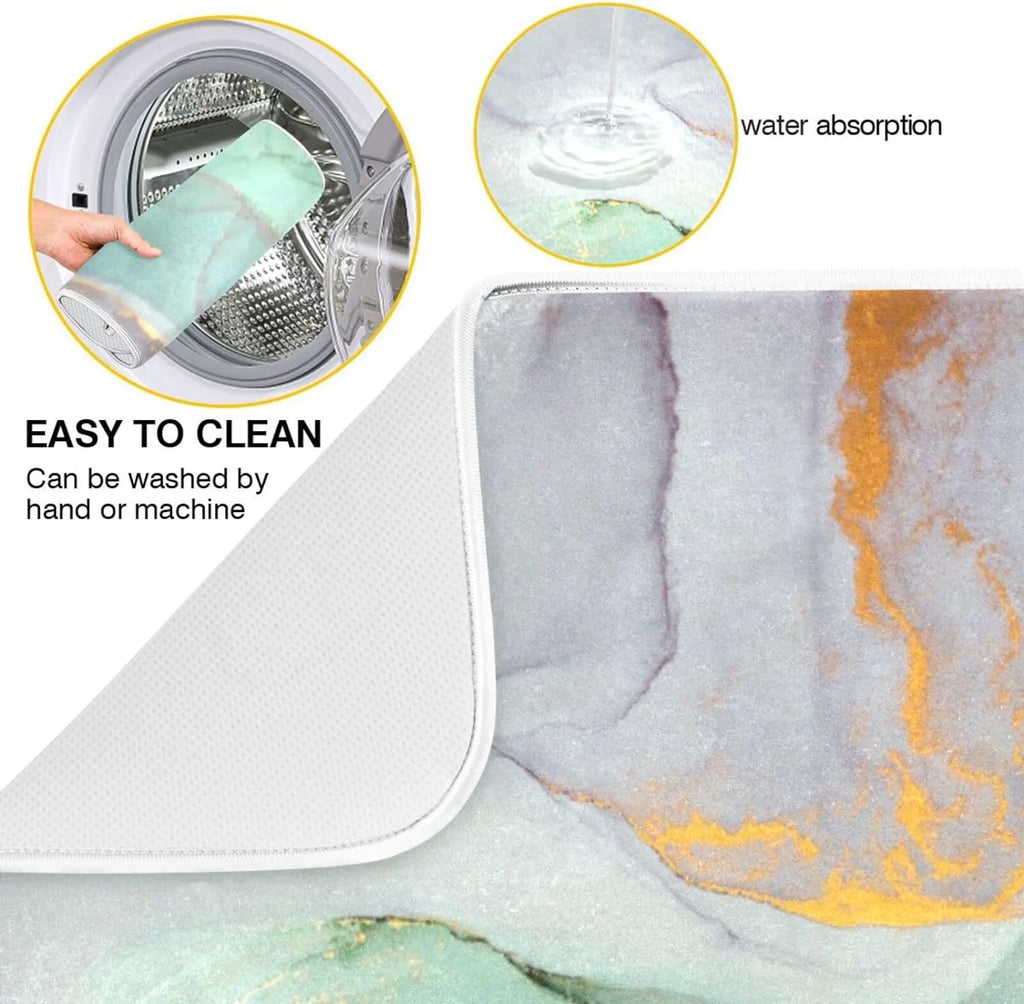 Abstract Marble Dish Drying Mat, 18x24Inch V633274