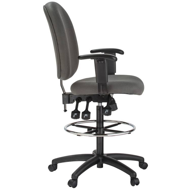 Gray Fabric Drafting Chair W4189