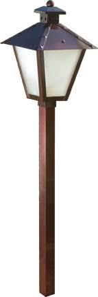 Antique Brass 12V Post Lantern Path Light W260