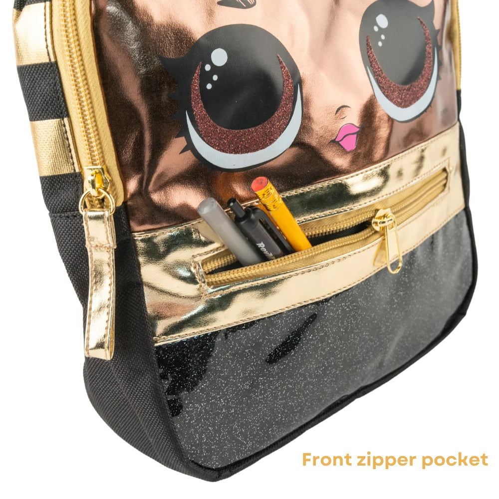 Gold Mini Backpack Purse 10 inch Q427586