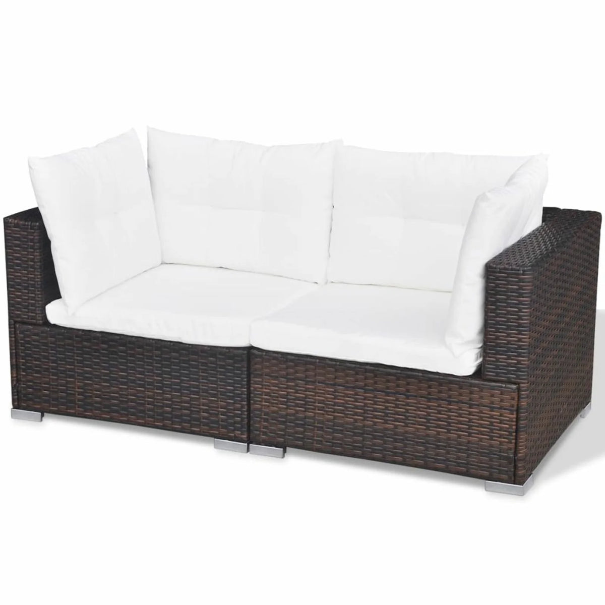 10 Piece Outdoor Patio Furniture Set with Coffee Table and Ottoman D316
