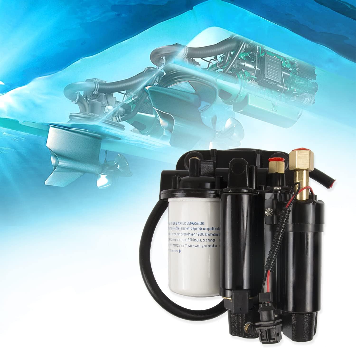 Electric Fuel Pump Assembly Compatible with Volvo Penta 4.3GXI 5.0GXI 5.7GI Replace 21608511 21545138 C739