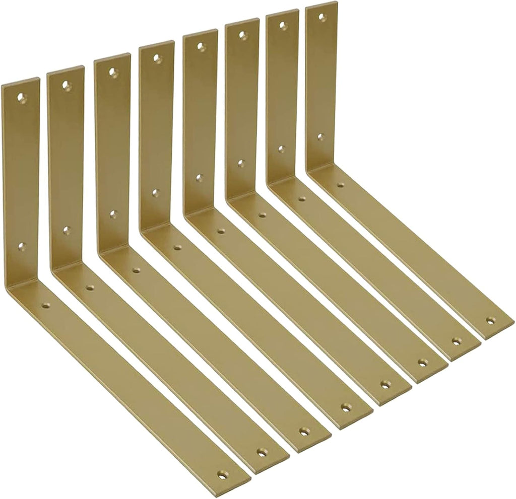 12 Inch Heavy Duty Black Metal Shelf Brackets Pack of 2 K6956