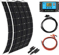 2pcs 100w Monocrystalline Flexible Solar Panel 200W 12V Kit with 20A Controller PV Connector L7929