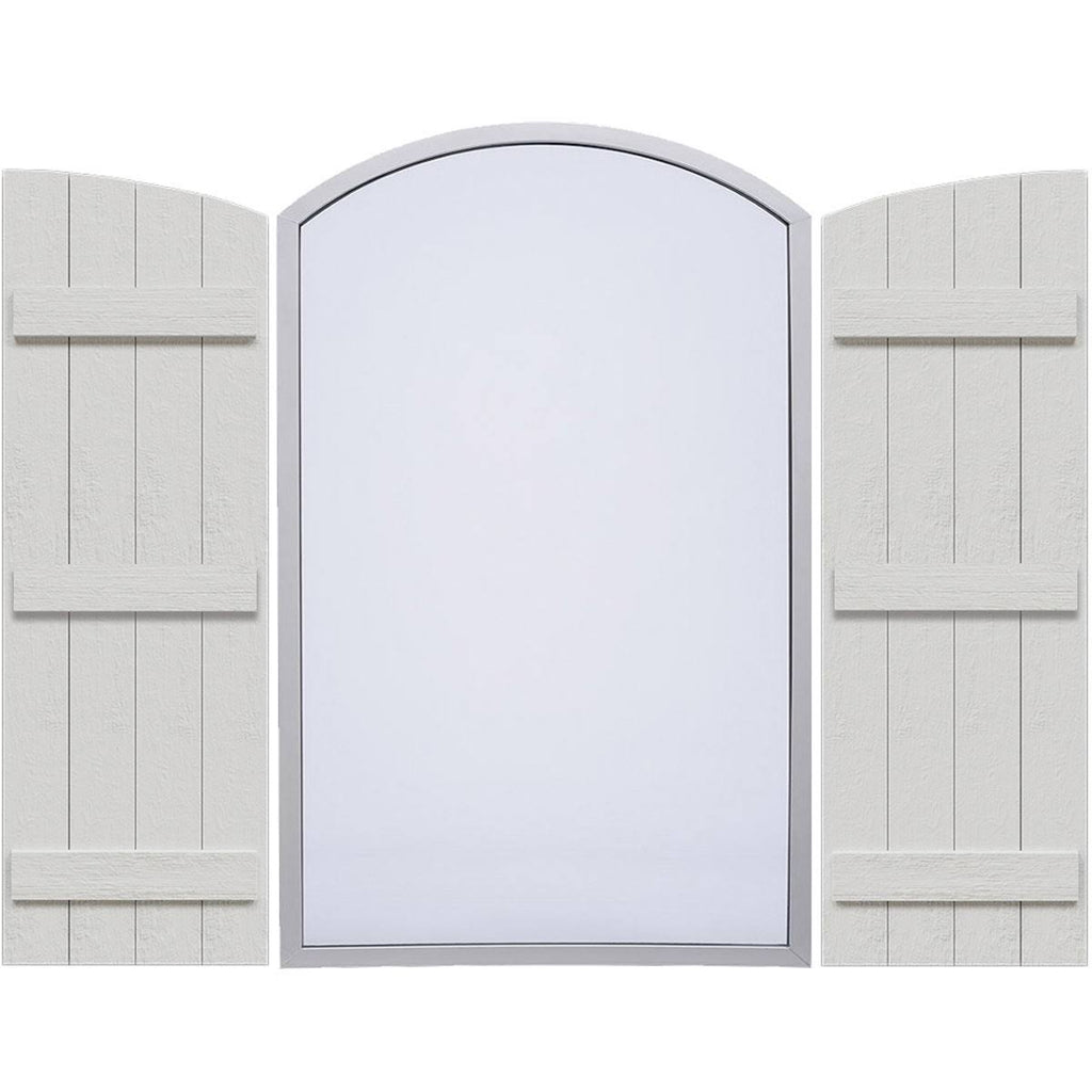 Rustic Faux Wood Shutters E376