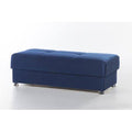 Blue Tufted Ottoman O68755