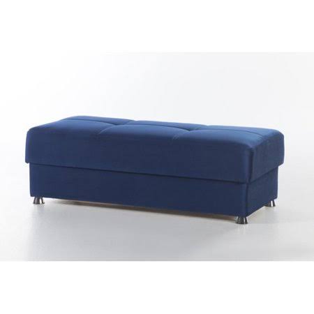Blue Tufted Ottoman O68755