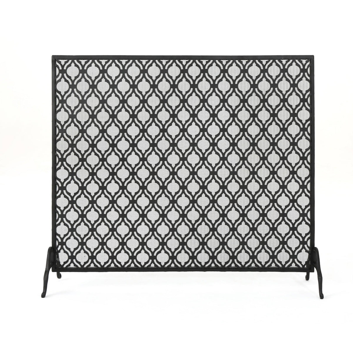 Black Iron Fireplace Screen B347