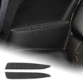 Carbon Fiber Car Rear Seat Armrest Sticker Interior Trim Decal Black Pack of 2 W4426