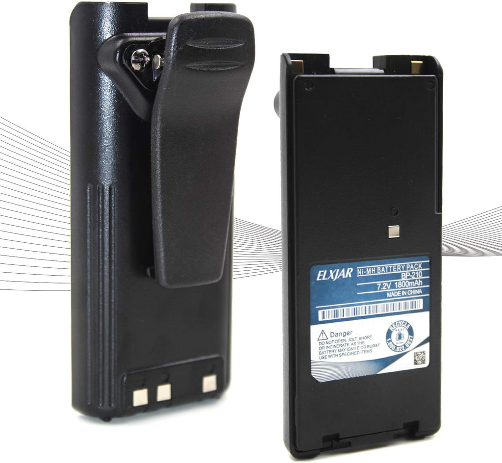 (2-Pack) 7.2V 1800mAh Ni-MH Replacement Battery for ICOM Radios P887