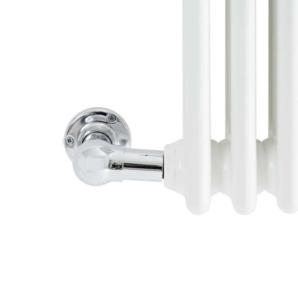 White Horizontal 3-Column Cast-Iron Style Radiator J73645