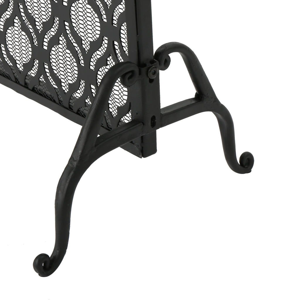Black Iron Fireplace Screen B347