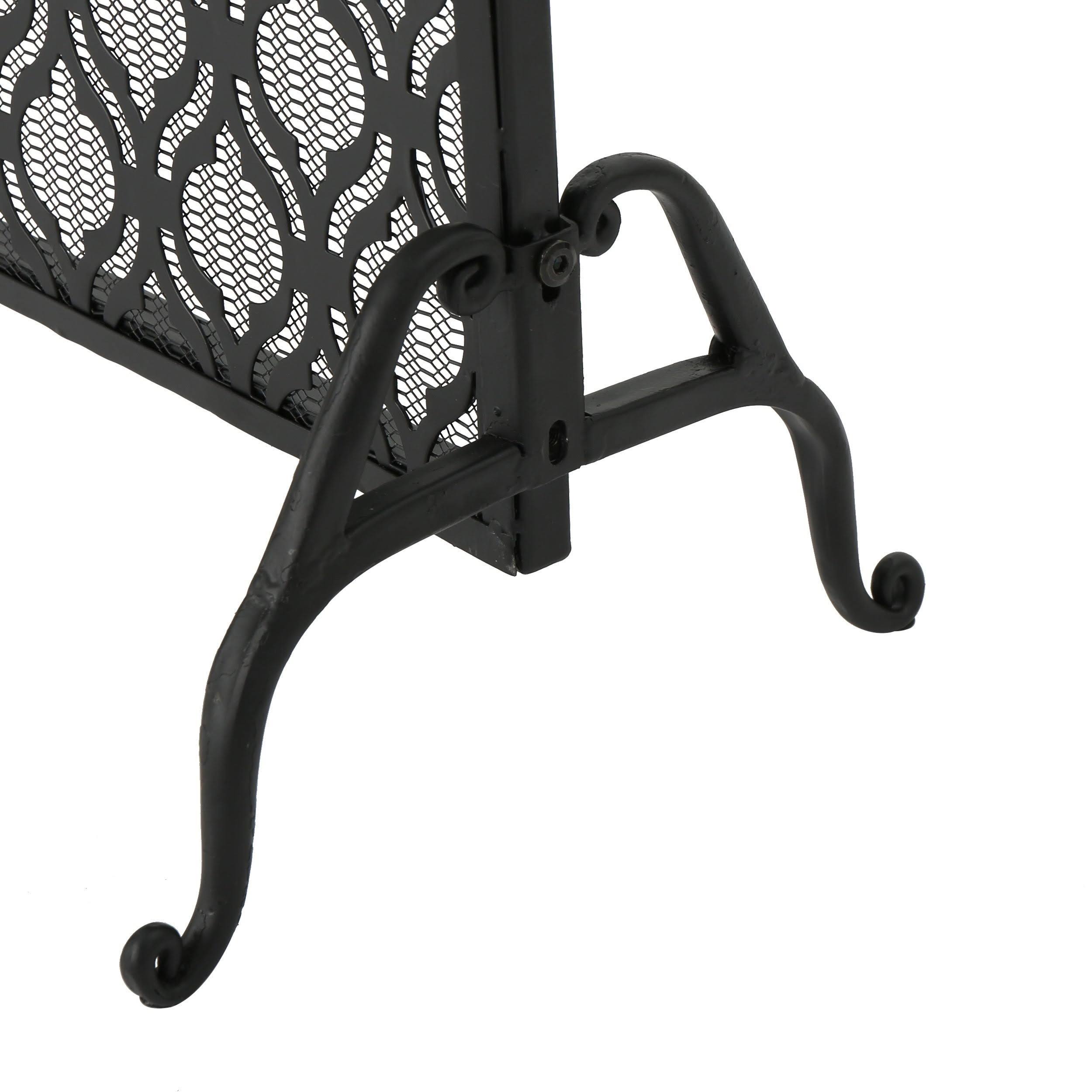 Black Iron Fireplace Screen B347
