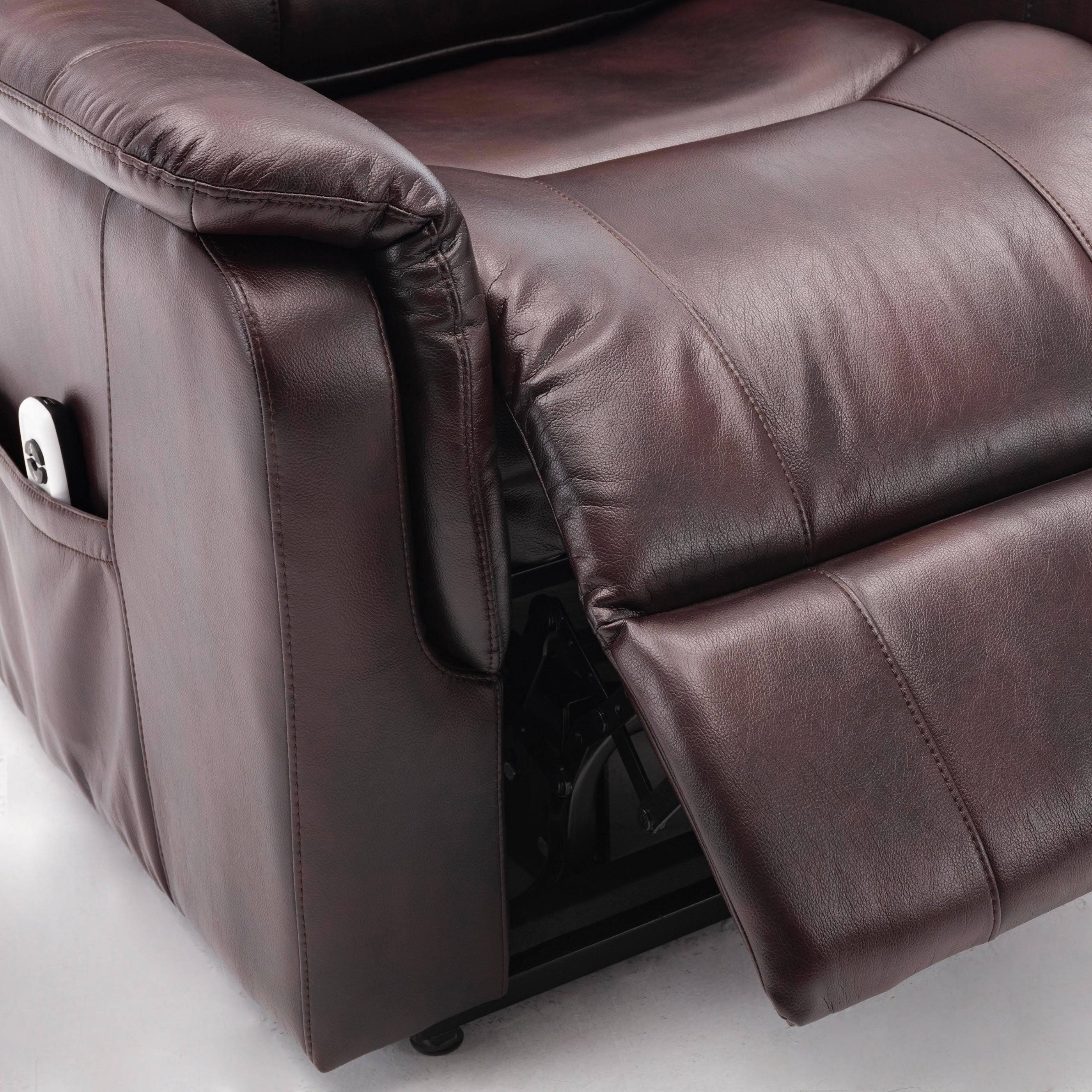 Midnight Blue Faux Leather Recliner Lift Chair M5775