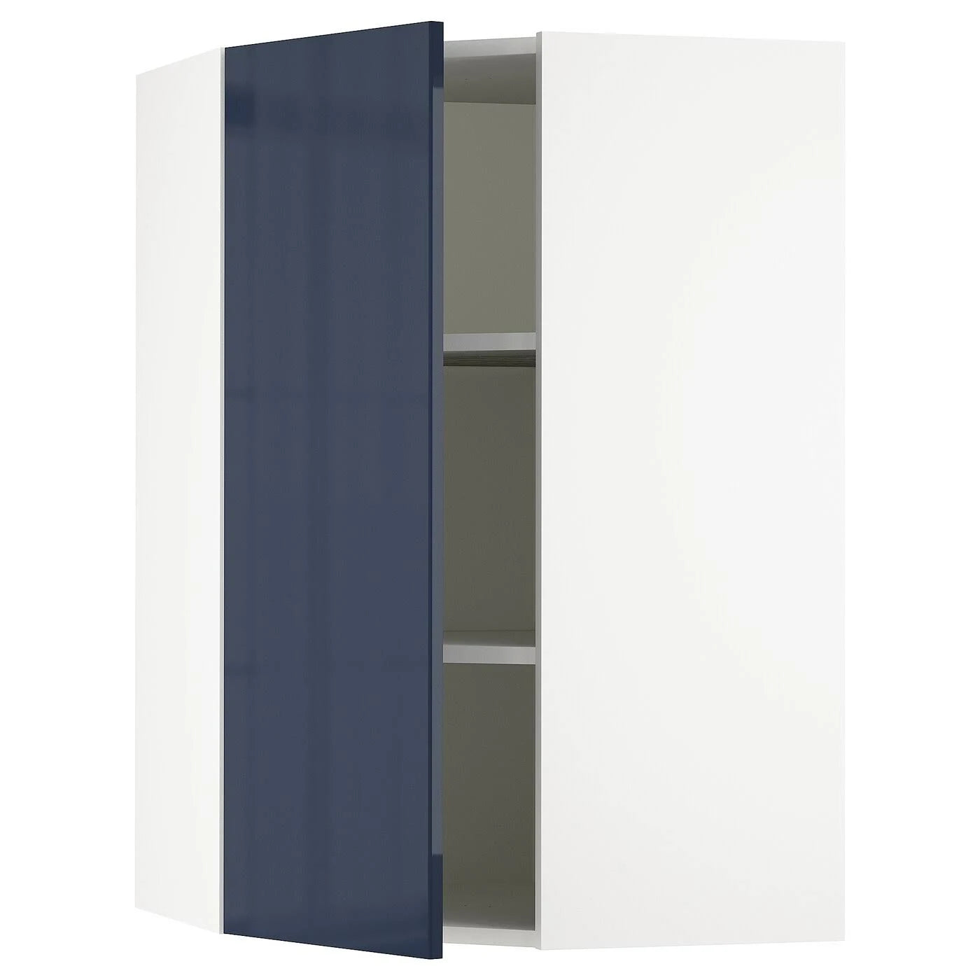 White Corner Wall Cabinet with Shelves I725