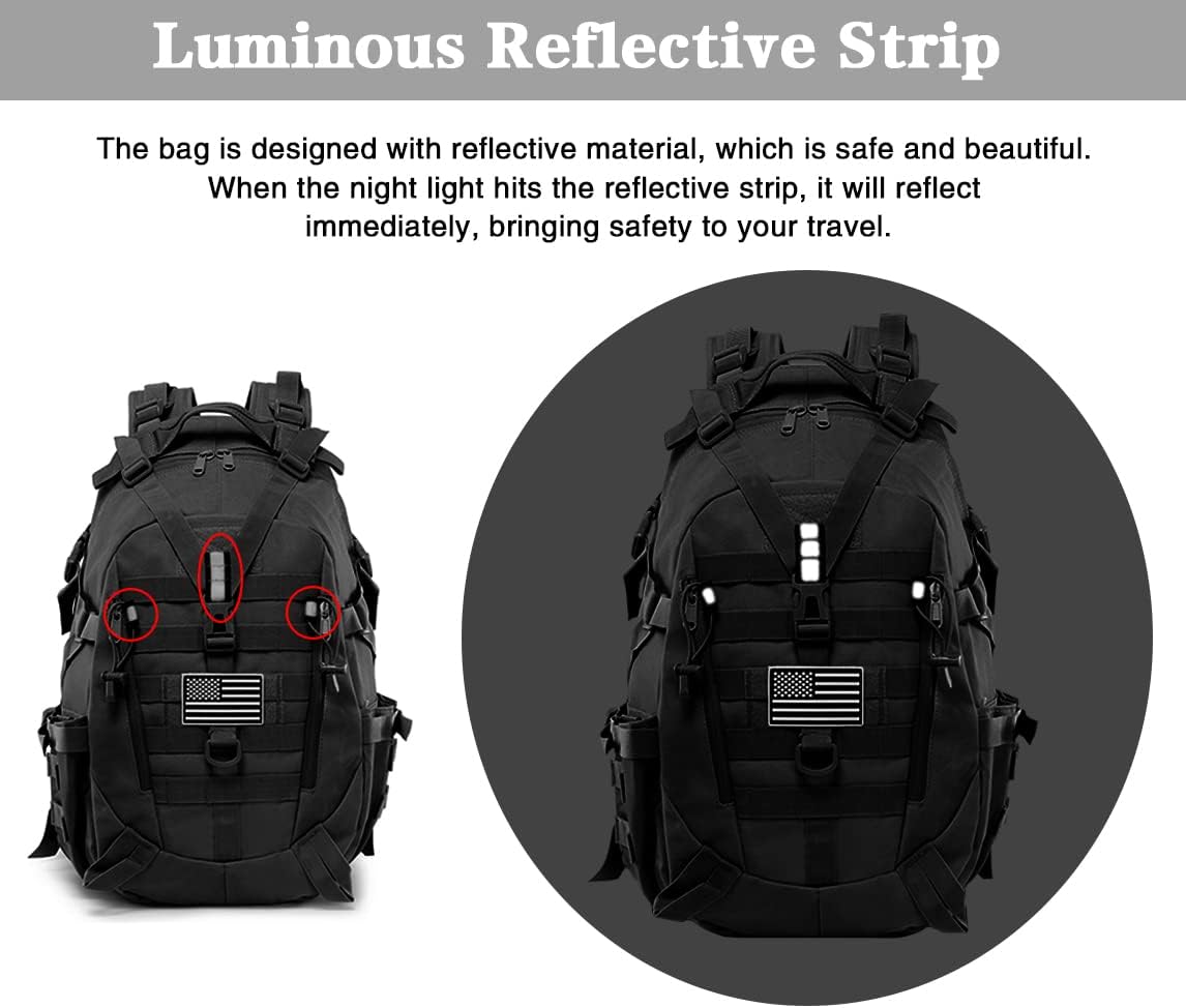 Black 25L Tactical Backpack H331216