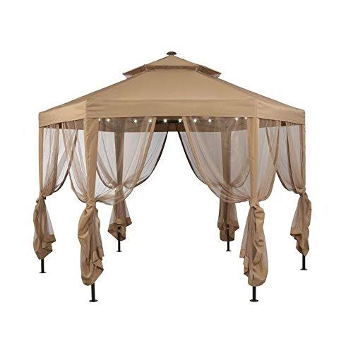 Hexagon Solar Gazebo Replacement Canopy V25791