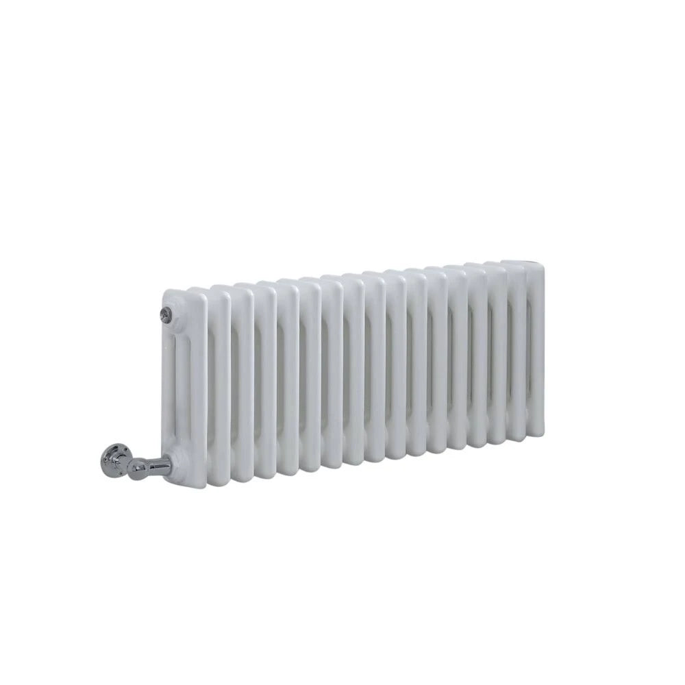 White Horizontal 3-Column Cast-Iron Style Radiator J73645