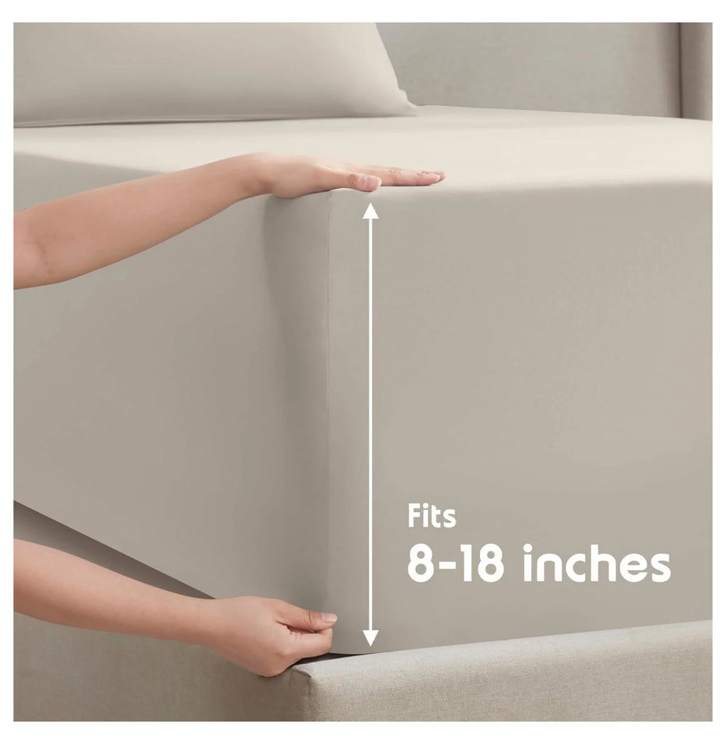 Short Queen 4 Piece Deep Pocket Sheet Set M97041