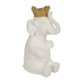 White/Gold Polyresin Elephant S16967