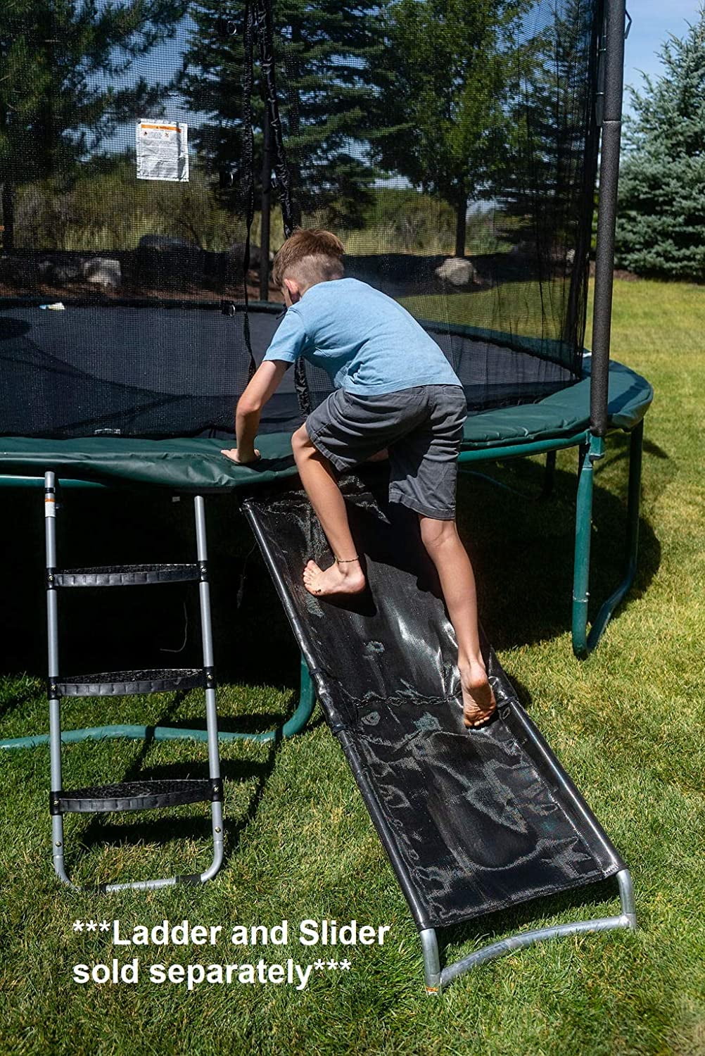 Full Size Trampoline Ladder Ramp Slide Z417061