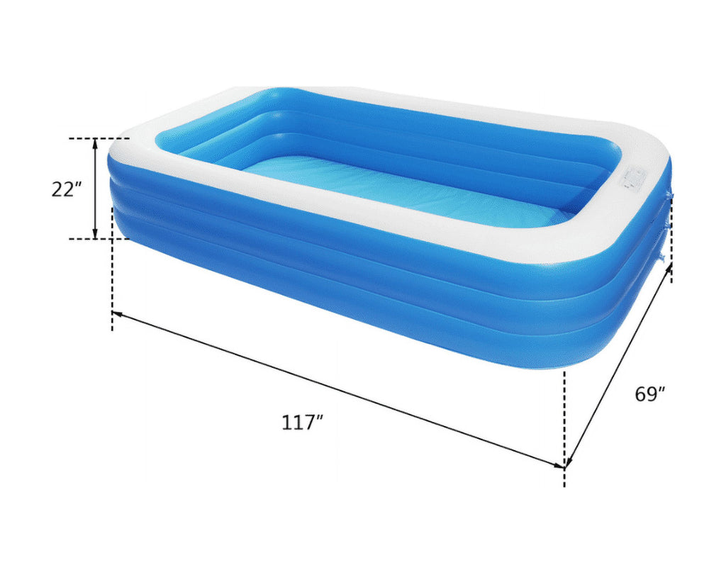 Inflatable Pool 10ft by 6ft by 2.5ft A4375