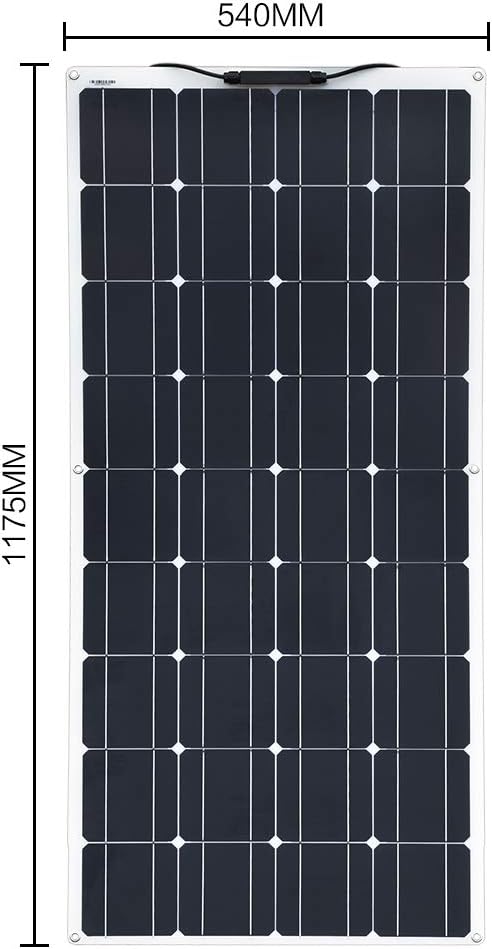 2pcs 100w Monocrystalline Flexible Solar Panel 200W 12V Kit with 20A Controller PV Connector L7929