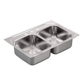 33x22 Drop in Double Basin Stainless Steel Kitchen Sink T3358