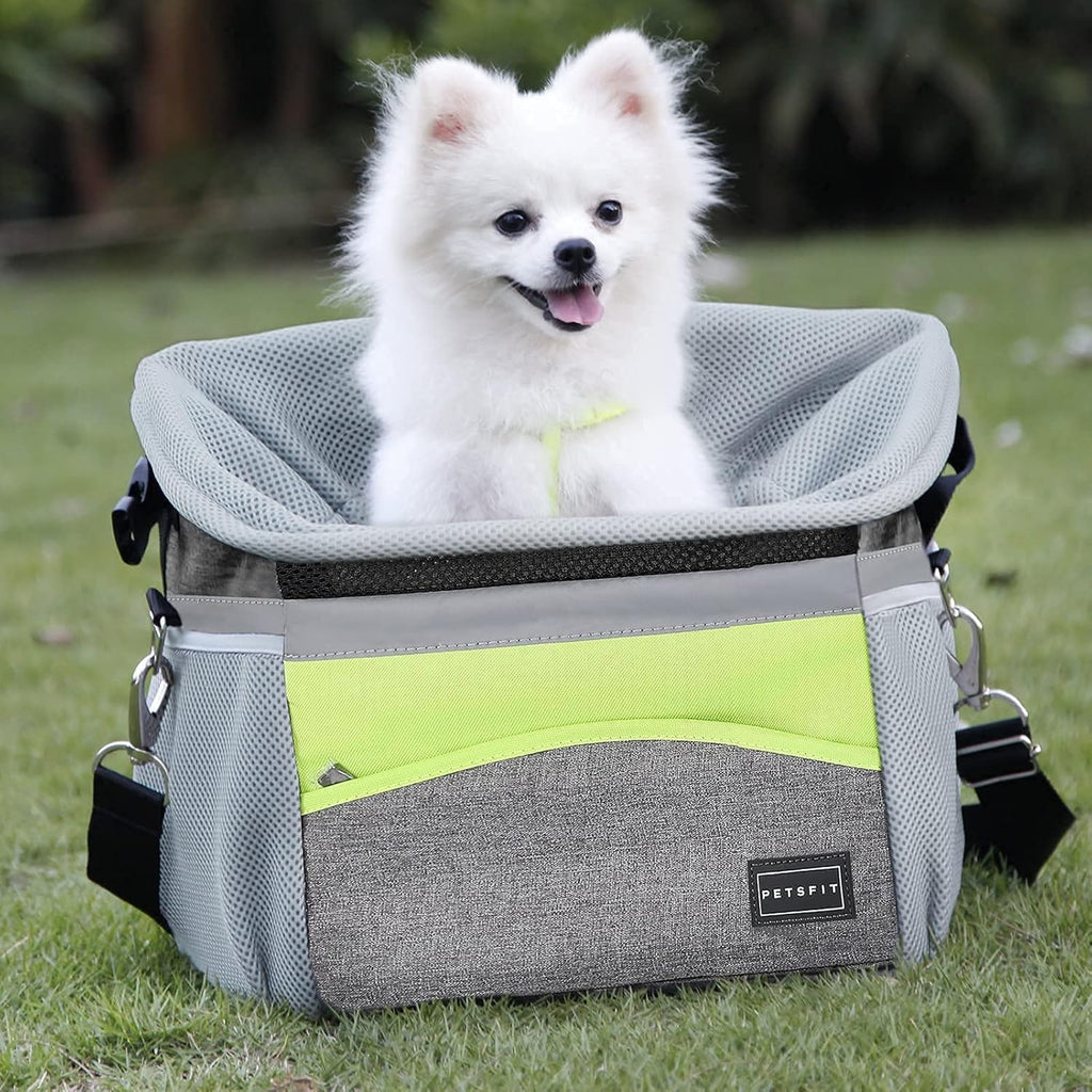 Dog Bike Basket with Safety Rope and Reflective Strips G601681