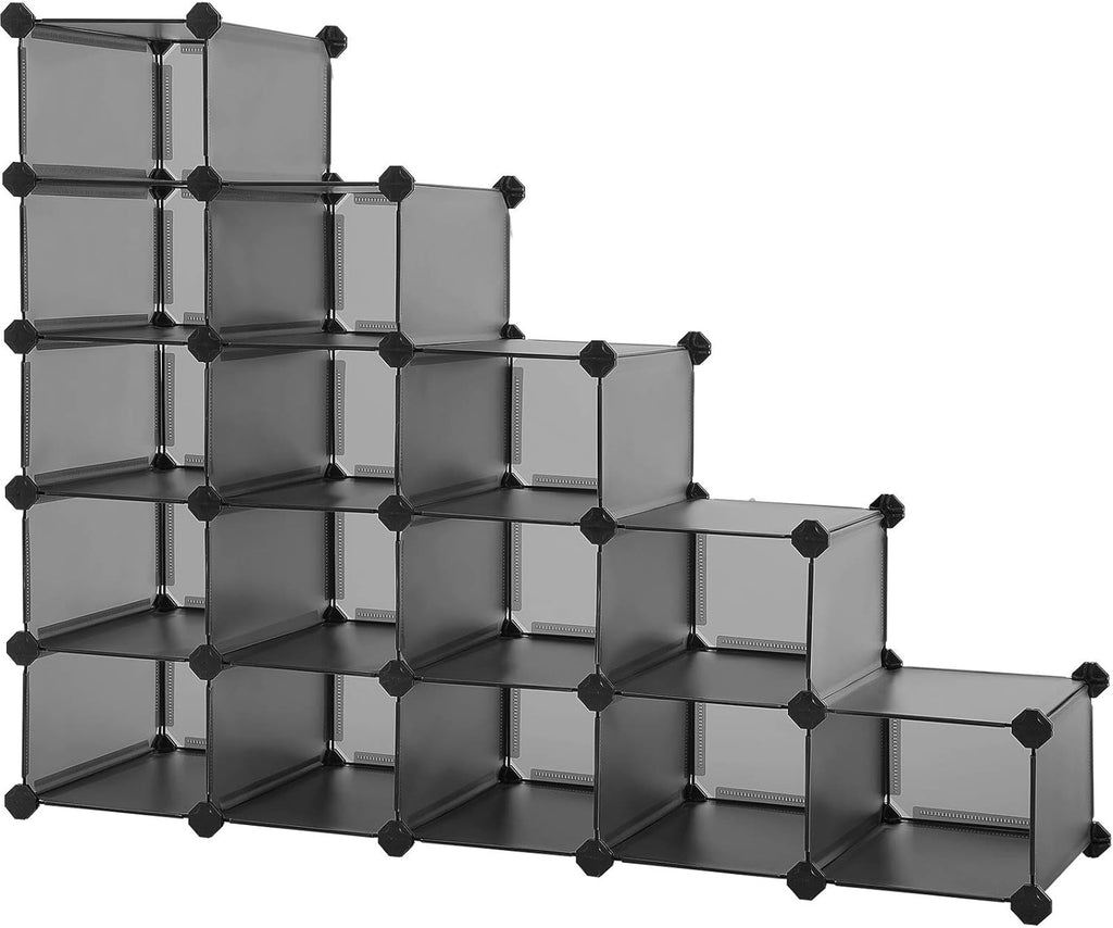 White 15-Slot Plastic Shoe Storage Organizer B813