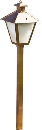Antique Brass 12V Post Lantern Path Light W260