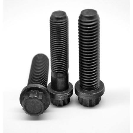 1 1/8-12 x 4 Fine Thread 12-Point Flange Screw Alloy Steel Thermal Black Oxide Pk 10 E916