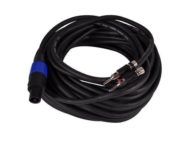 4 Pack 50 Foot Banana to Speakon Speaker Cables 12 Gauge 2 Conductor Black D125775