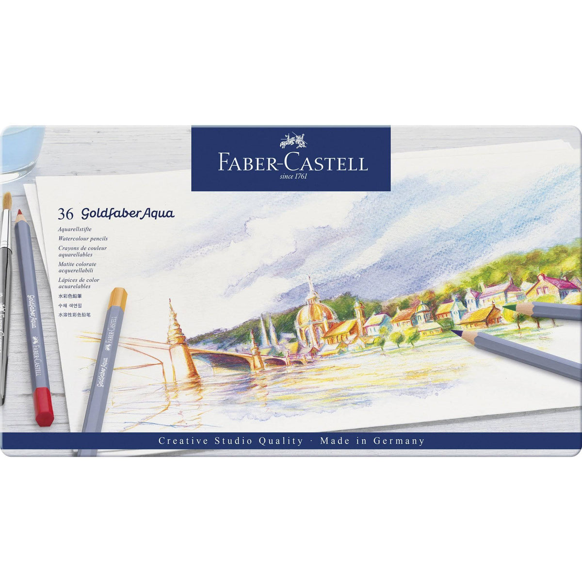 36 Pc Watercolor Pencils in Tin N826621