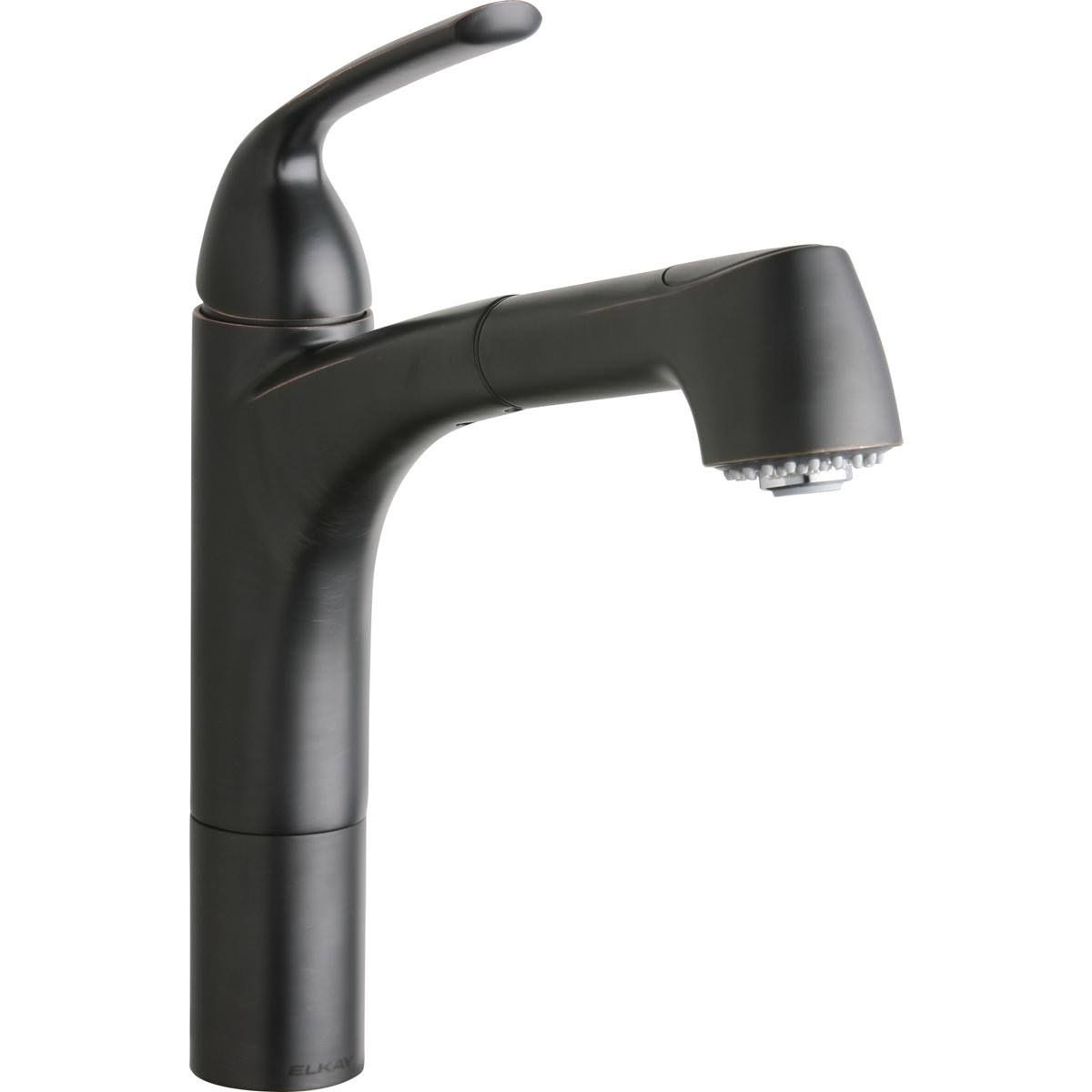 Oil Rubbed Bronze Pull Out Single Handle Kitchen Faucet W11555