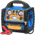 1400 Amp Battery Jump Starter with Air Compressor Car Tire Inflator, 110V 400W Power Inverter USB DC AC Outlet, 12V Emergency Auto Battery Booster Pack P157967