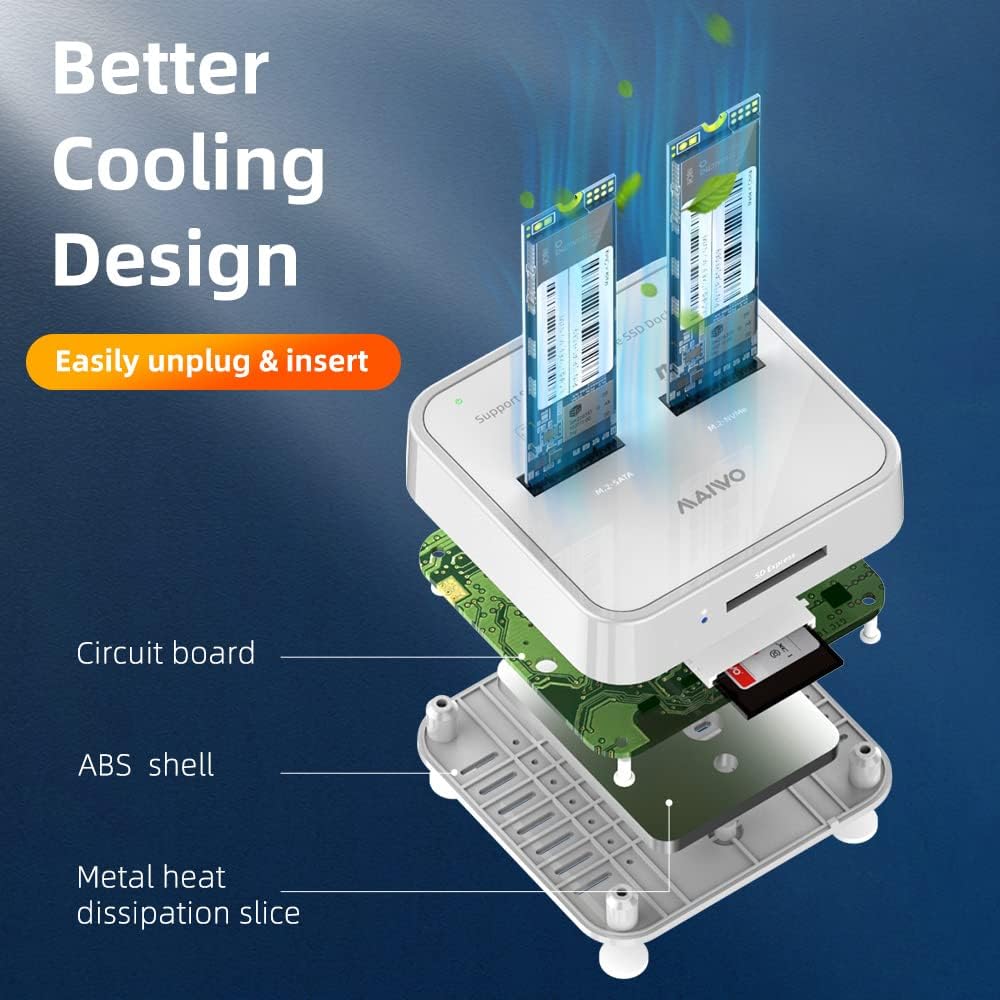 2 Bay M.2 NVMe SATA Dual Protocol Docking Station with USB3.1 GEN2 A79522