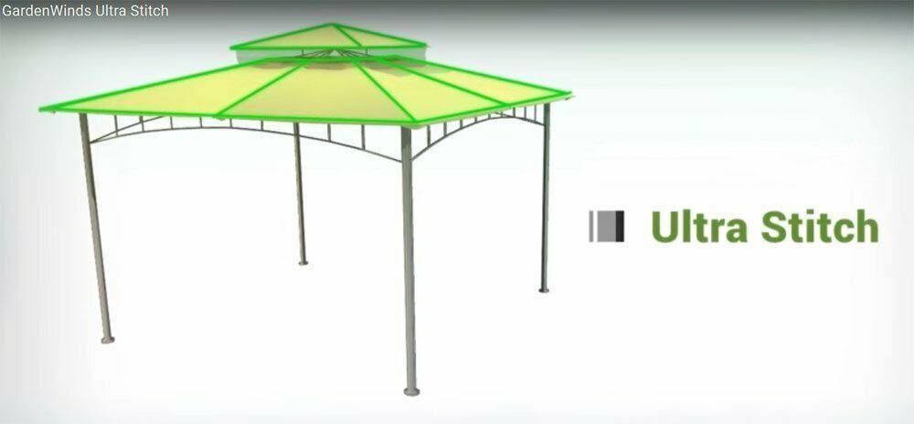Hexagon Solar Gazebo Replacement Canopy V25791