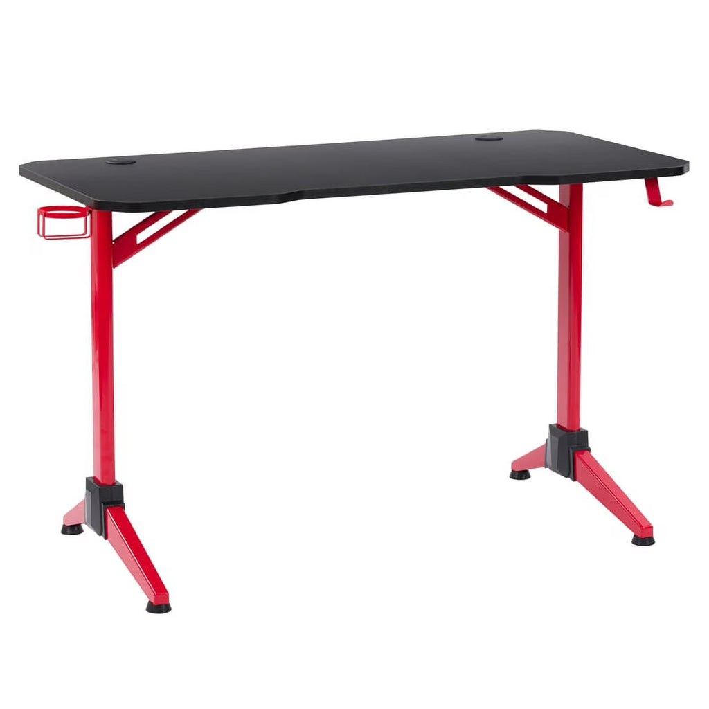 Black and Red Engineered Wood Gaming Desk W570779