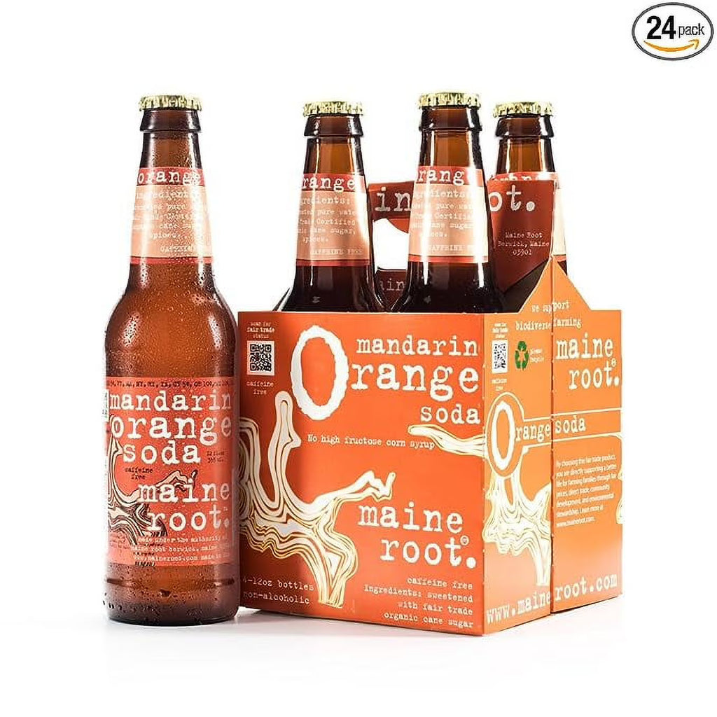 Mandarin Orange Soda, 12 fl oz (24 Glass Bottles) E43582