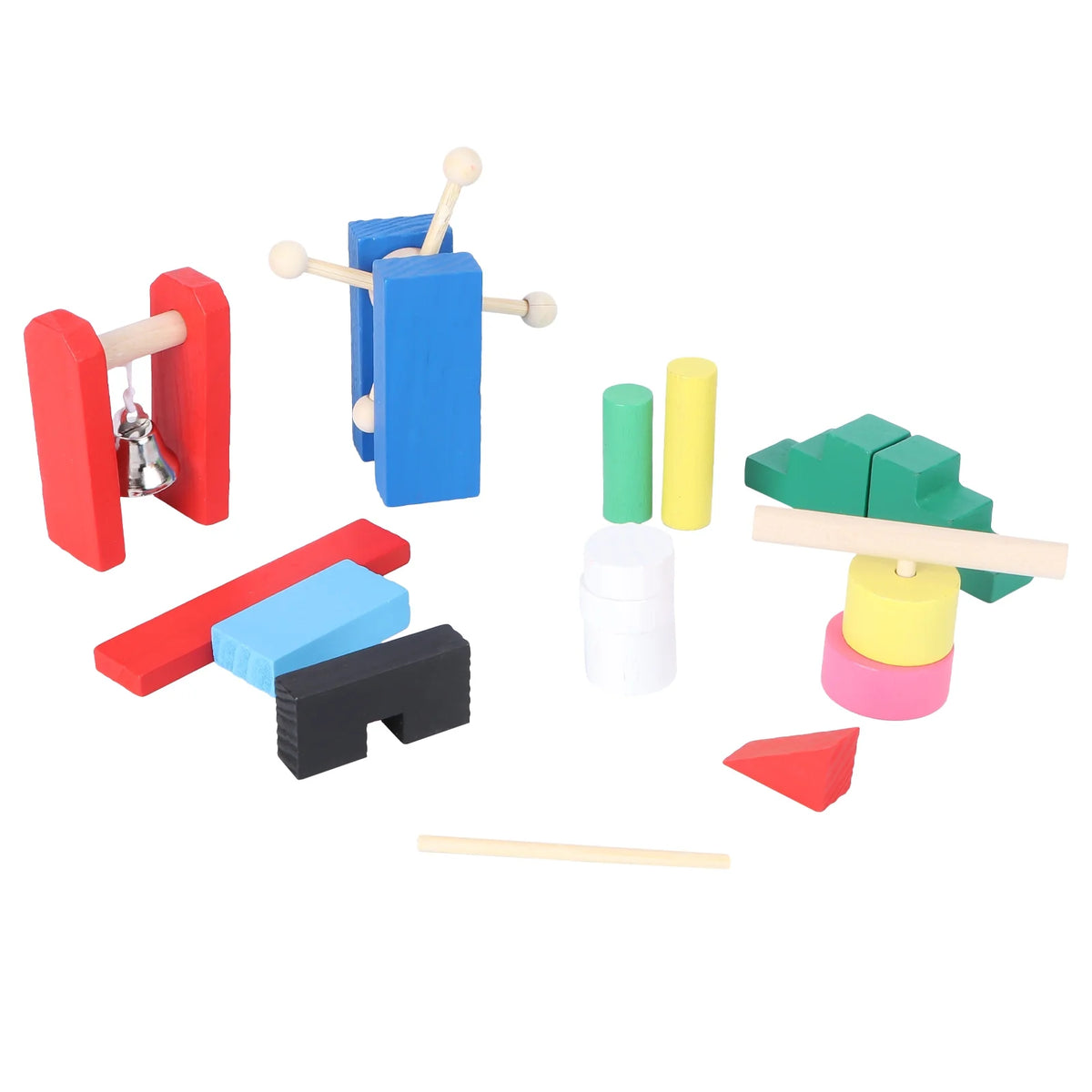 Wooden Domino Blocks Building Toy Educational Toys F997090