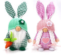 2 Pack Easter Gnomes Decorations with Bunny Tiered Tray Plush Gnome G418