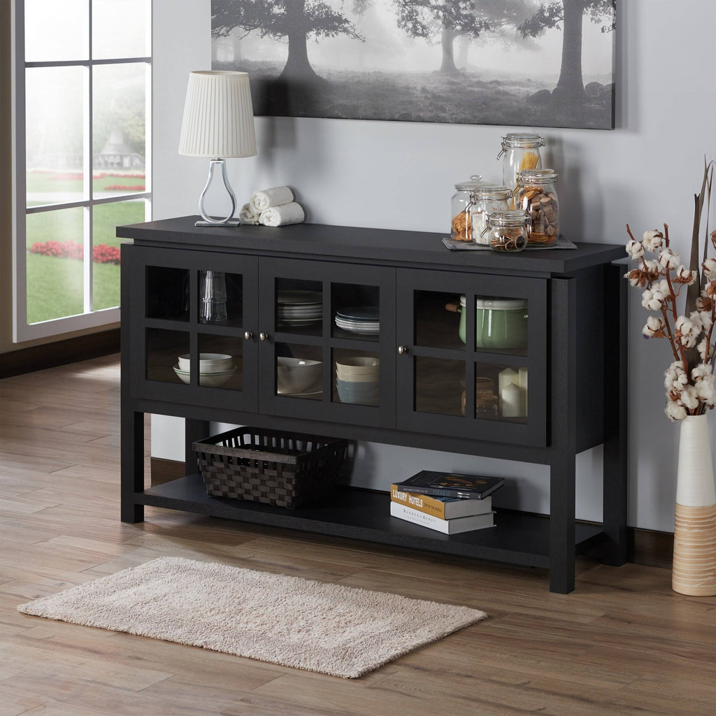 Black Contemporary Buffet Table M7483