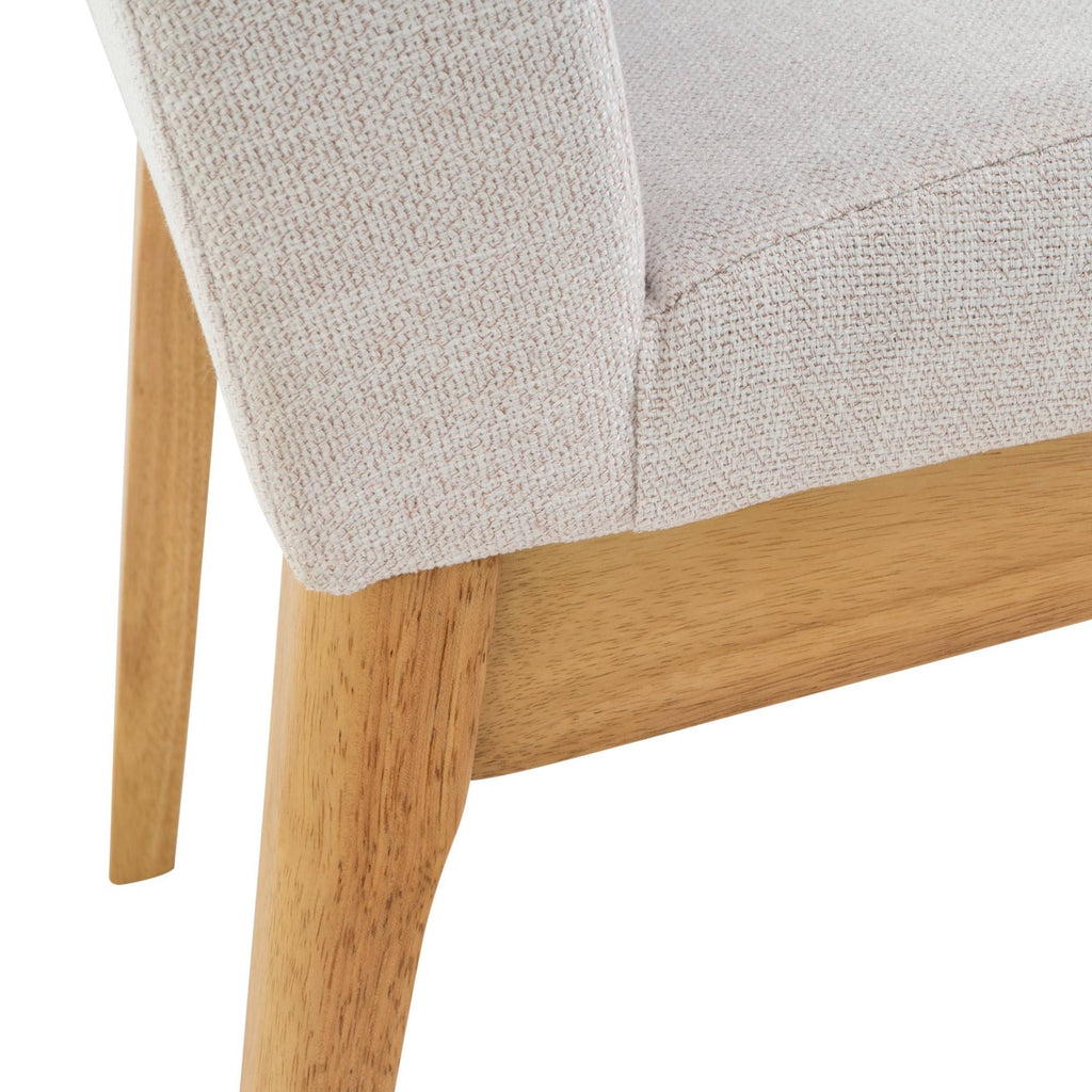 Light Beige/Oak Dining Chair Set of 2 J4575